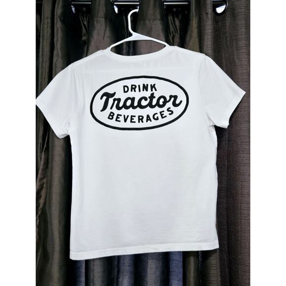 RARE Tractor Beverage T-shirt~Unisex Size Medium~Limited Edition~White & Black - Picture 1 of 5